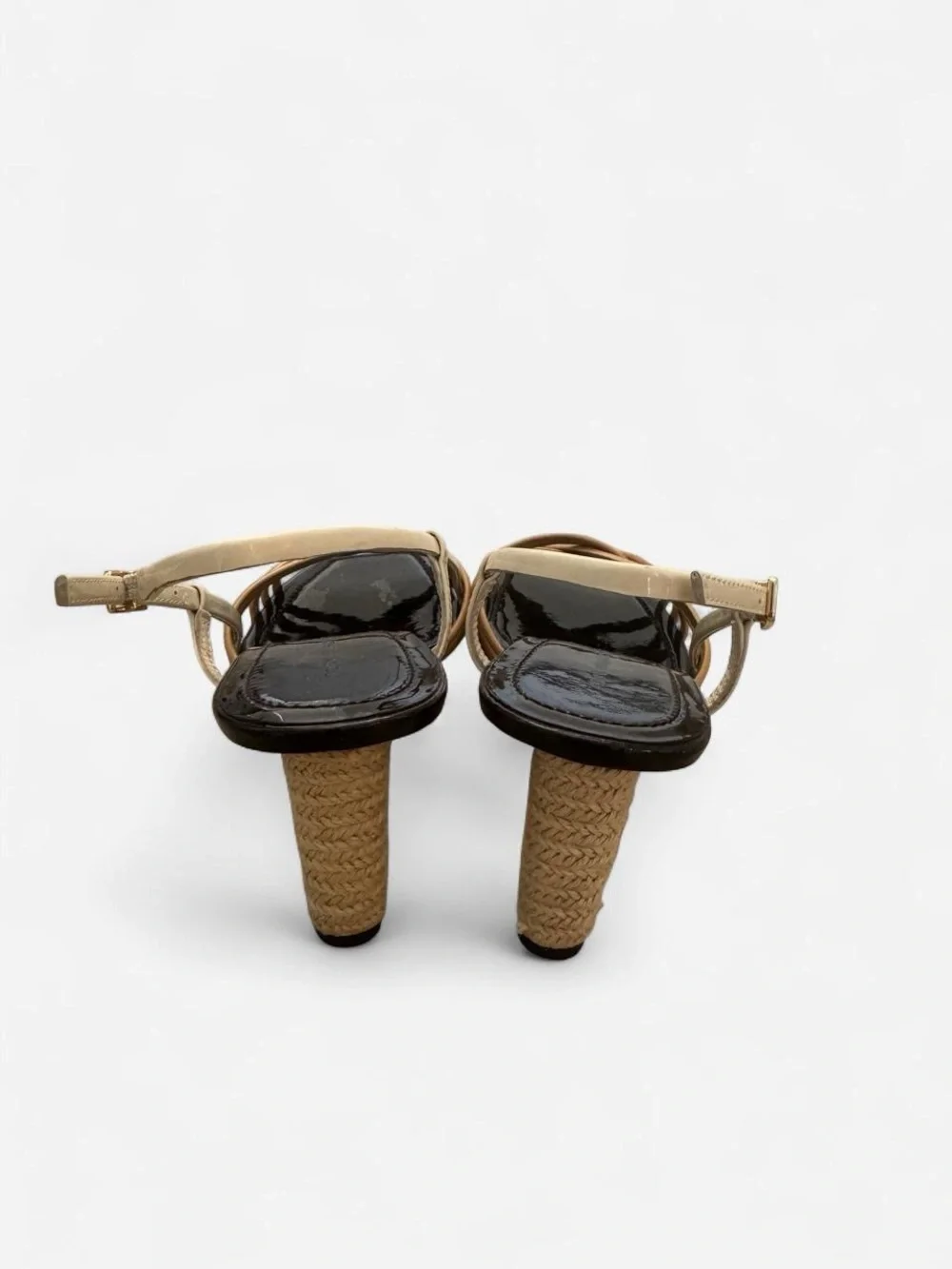 [New] Tory Burch multi strap 75mm wedge sandals US 7
